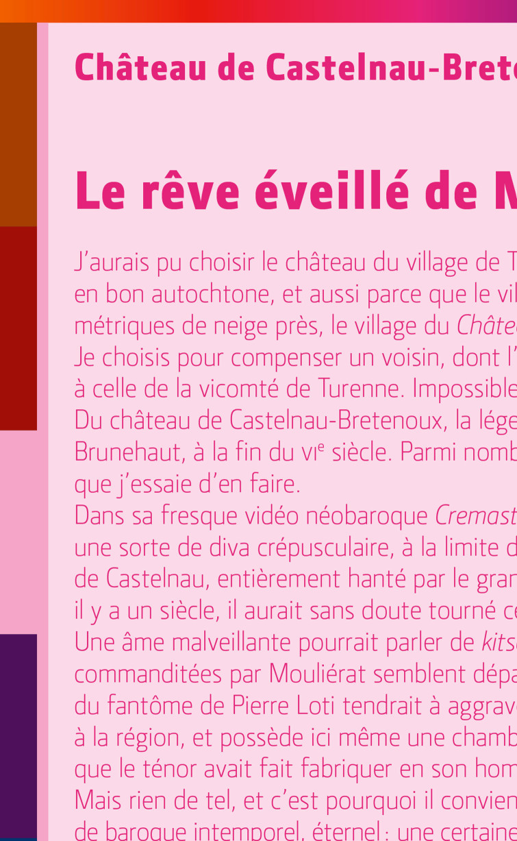 Uli Meisenheimer-Design graphique du livre 100 monuments / 100 écrivains qui présente les cent monuments historiques majeurs de France.
Centre des monuments nationaux / Éditions du patrimoine