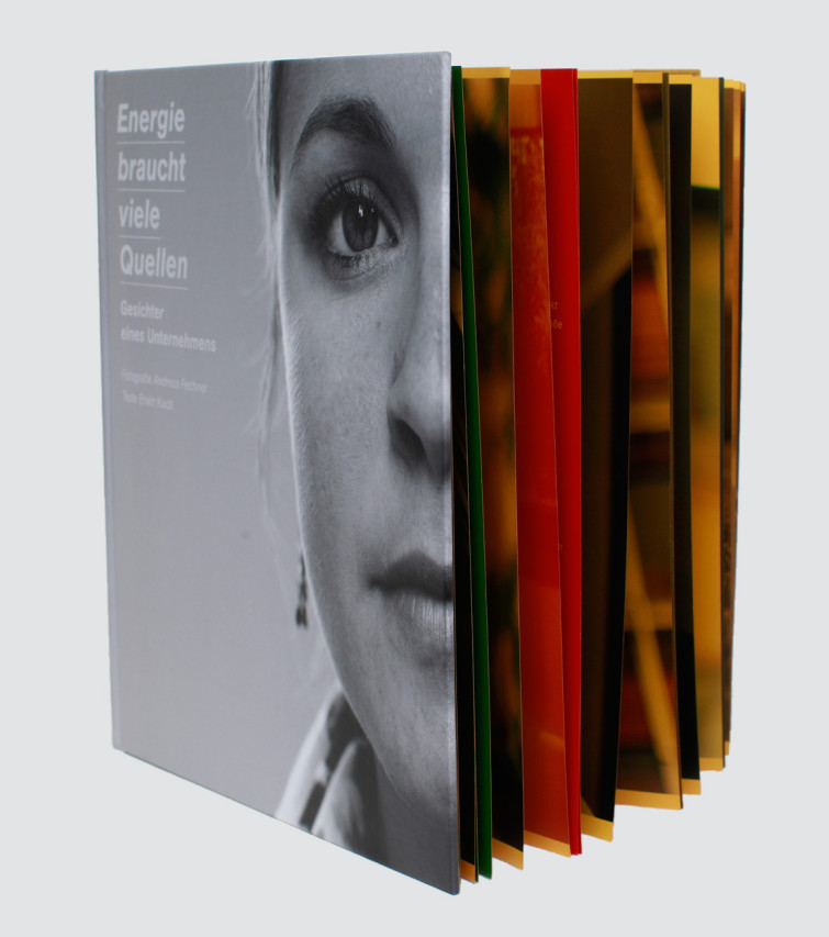 Uli-Meisenheimer-Concept éditorial et design graphique d’un livre dédié aux employés de l’entreprise HSE/Entega, Allemagne